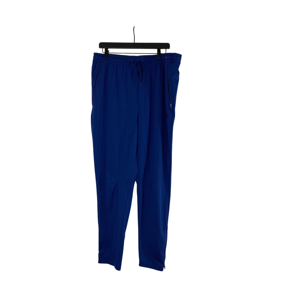 Champion Track Pants Mens XL Blue Excellent Zipper Pockets Ankle Zip Athletic